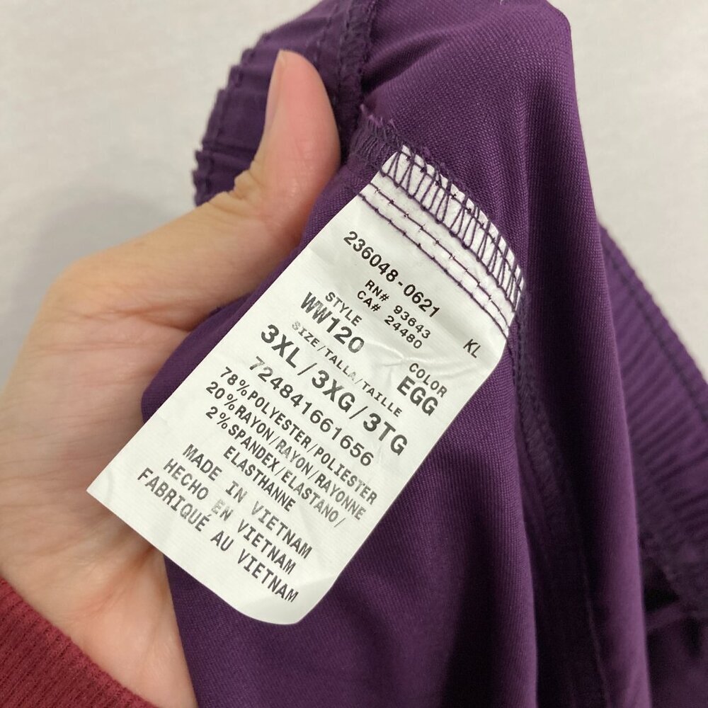 New Cherokee Purple Revolution Mid Rise Moderate Flare Pants 3XL - Picture 8 of 11